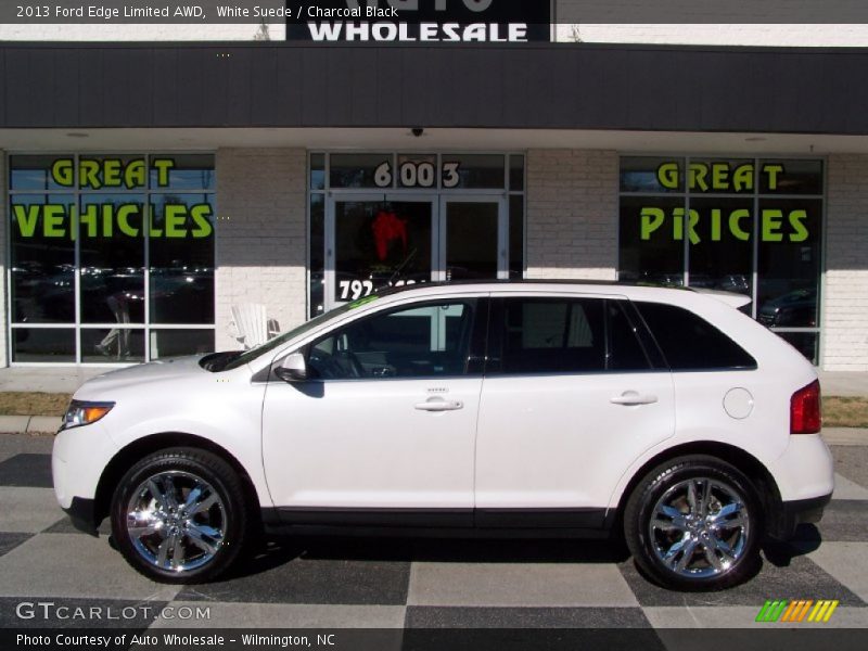 White Suede / Charcoal Black 2013 Ford Edge Limited AWD