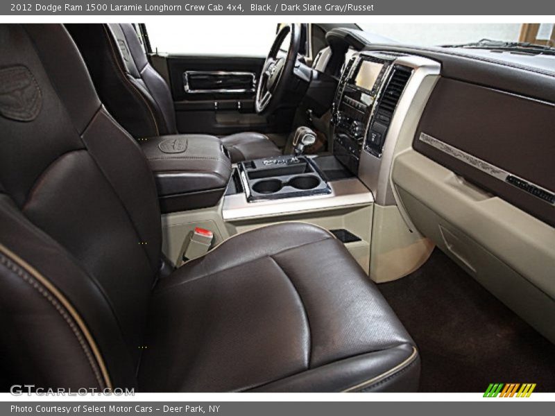 Black / Dark Slate Gray/Russet 2012 Dodge Ram 1500 Laramie Longhorn Crew Cab 4x4