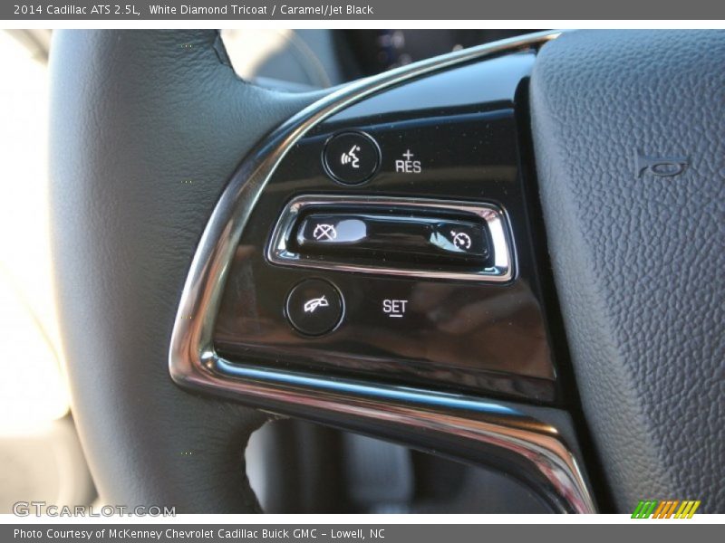 White Diamond Tricoat / Caramel/Jet Black 2014 Cadillac ATS 2.5L