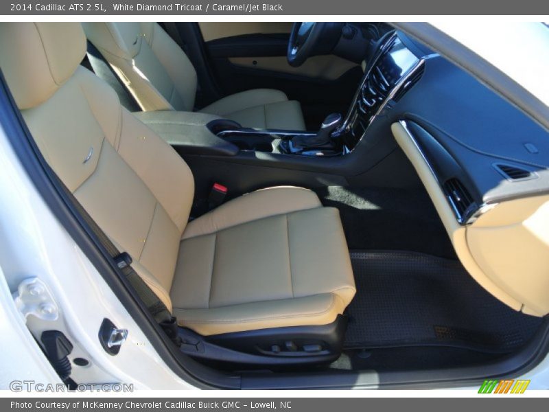 White Diamond Tricoat / Caramel/Jet Black 2014 Cadillac ATS 2.5L