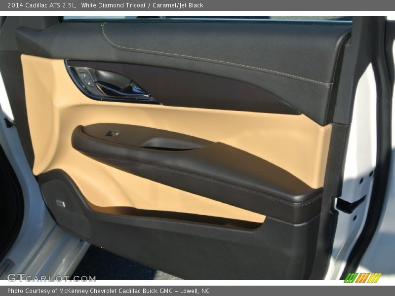 White Diamond Tricoat / Caramel/Jet Black 2014 Cadillac ATS 2.5L