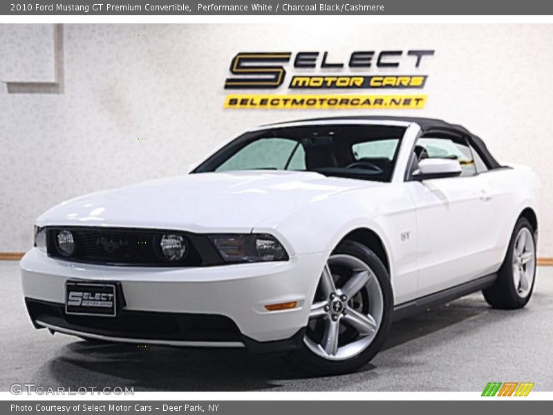 Performance White / Charcoal Black/Cashmere 2010 Ford Mustang GT Premium Convertible
