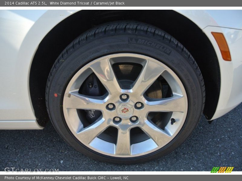 White Diamond Tricoat / Caramel/Jet Black 2014 Cadillac ATS 2.5L