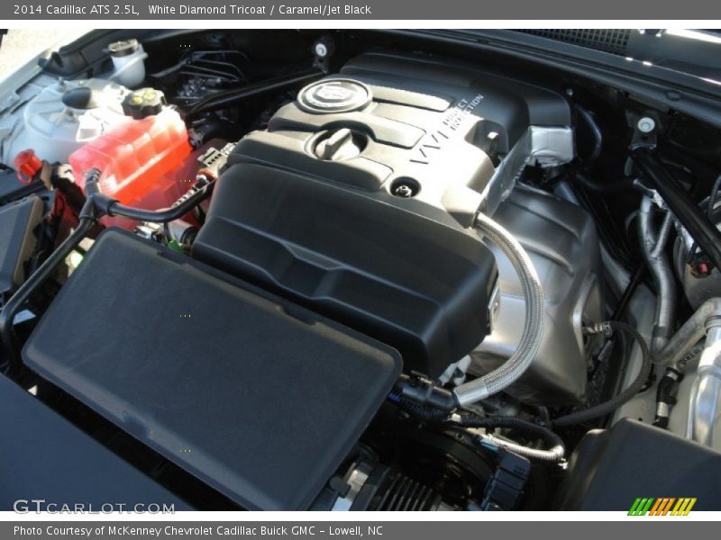 White Diamond Tricoat / Caramel/Jet Black 2014 Cadillac ATS 2.5L