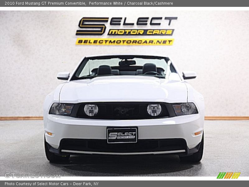 Performance White / Charcoal Black/Cashmere 2010 Ford Mustang GT Premium Convertible
