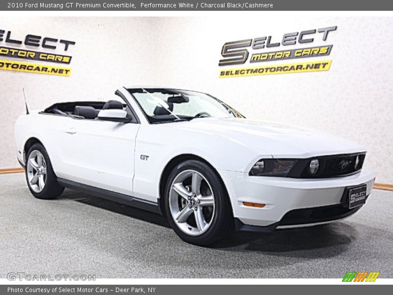 Performance White / Charcoal Black/Cashmere 2010 Ford Mustang GT Premium Convertible