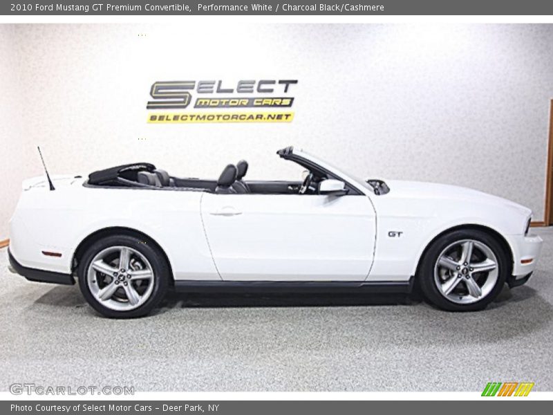 Performance White / Charcoal Black/Cashmere 2010 Ford Mustang GT Premium Convertible
