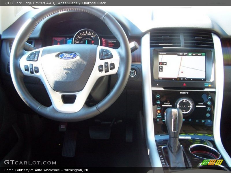 White Suede / Charcoal Black 2013 Ford Edge Limited AWD