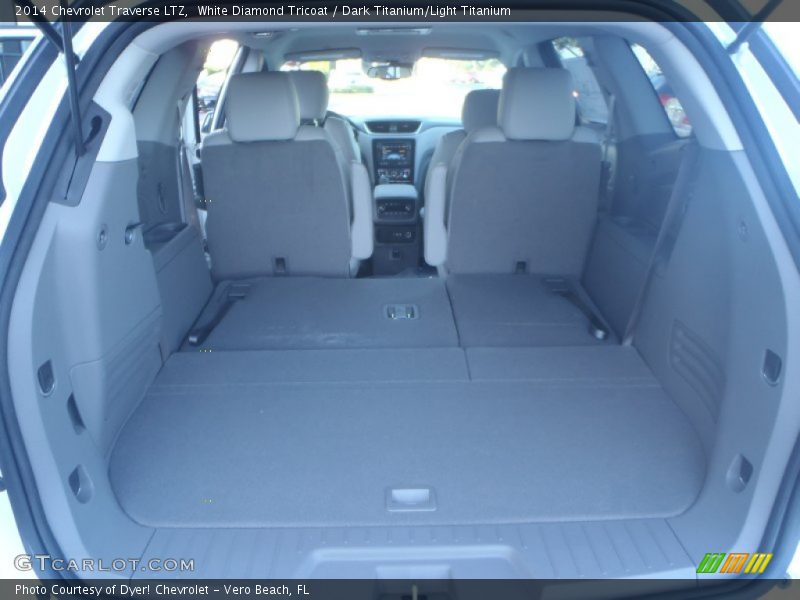 White Diamond Tricoat / Dark Titanium/Light Titanium 2014 Chevrolet Traverse LTZ