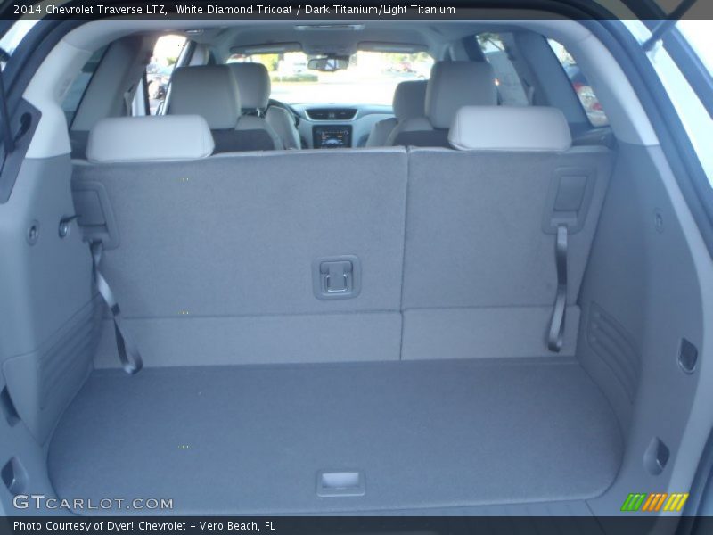 White Diamond Tricoat / Dark Titanium/Light Titanium 2014 Chevrolet Traverse LTZ