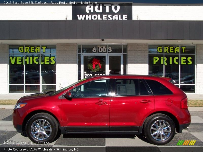 Ruby Red / Medium Light Stone 2013 Ford Edge SEL EcoBoost