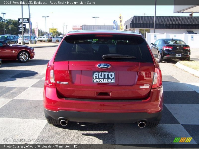 Ruby Red / Medium Light Stone 2013 Ford Edge SEL EcoBoost
