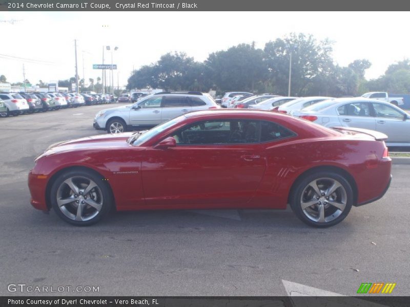 Crystal Red Tintcoat / Black 2014 Chevrolet Camaro LT Coupe