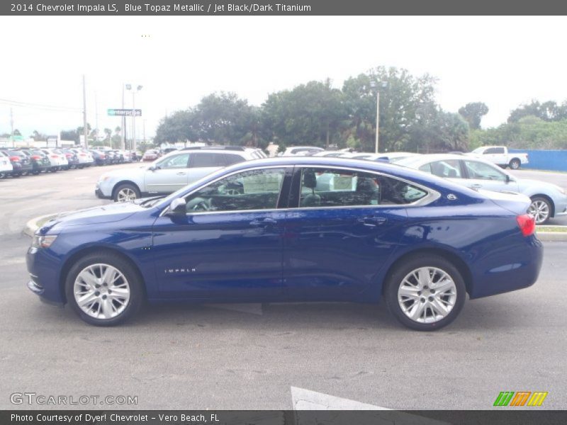Blue Topaz Metallic / Jet Black/Dark Titanium 2014 Chevrolet Impala LS
