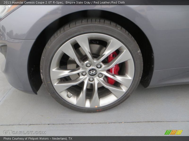 Empire State Gray / Red Leather/Red Cloth 2013 Hyundai Genesis Coupe 2.0T R-Spec