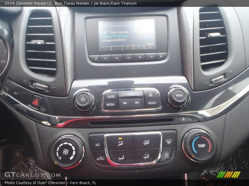 Blue Topaz Metallic / Jet Black/Dark Titanium 2014 Chevrolet Impala LS