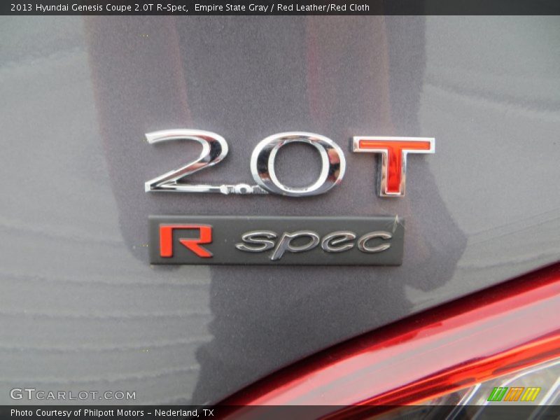 Empire State Gray / Red Leather/Red Cloth 2013 Hyundai Genesis Coupe 2.0T R-Spec