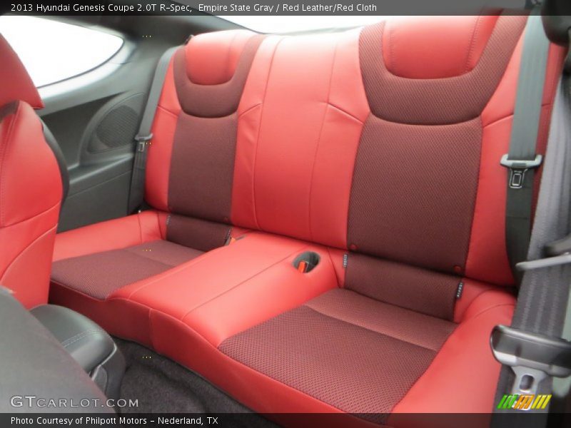 Empire State Gray / Red Leather/Red Cloth 2013 Hyundai Genesis Coupe 2.0T R-Spec