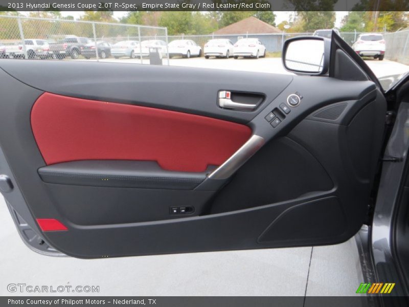 Empire State Gray / Red Leather/Red Cloth 2013 Hyundai Genesis Coupe 2.0T R-Spec