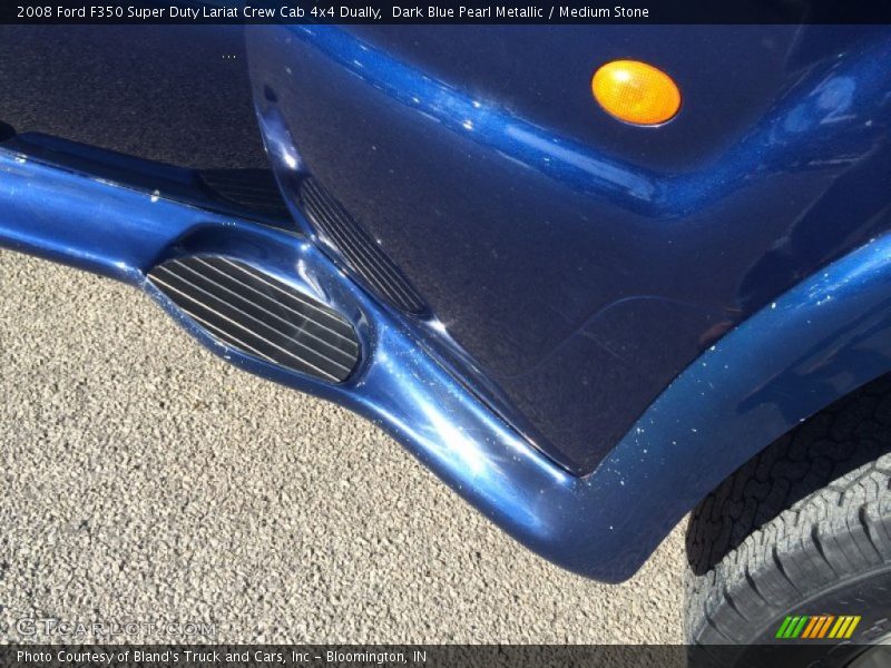 Dark Blue Pearl Metallic / Medium Stone 2008 Ford F350 Super Duty Lariat Crew Cab 4x4 Dually