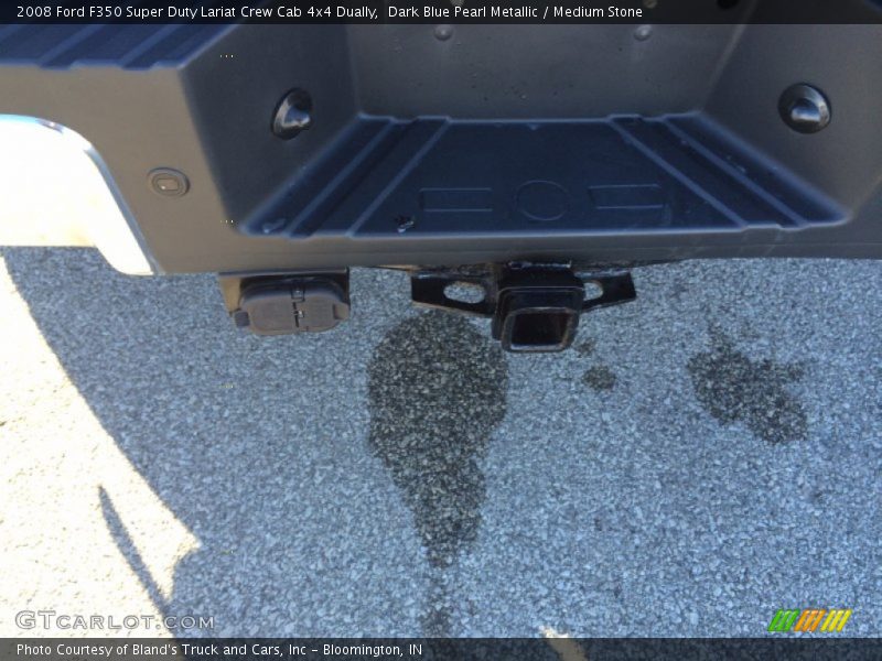 Dark Blue Pearl Metallic / Medium Stone 2008 Ford F350 Super Duty Lariat Crew Cab 4x4 Dually