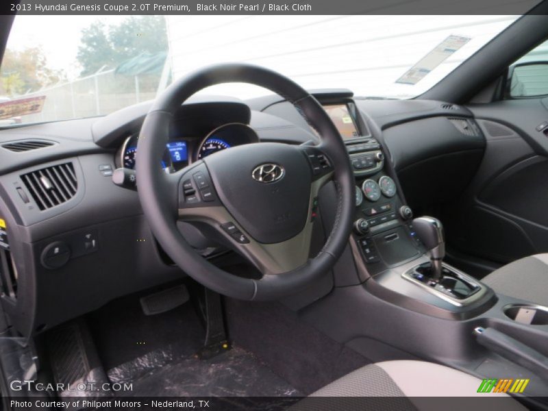 Black Noir Pearl / Black Cloth 2013 Hyundai Genesis Coupe 2.0T Premium