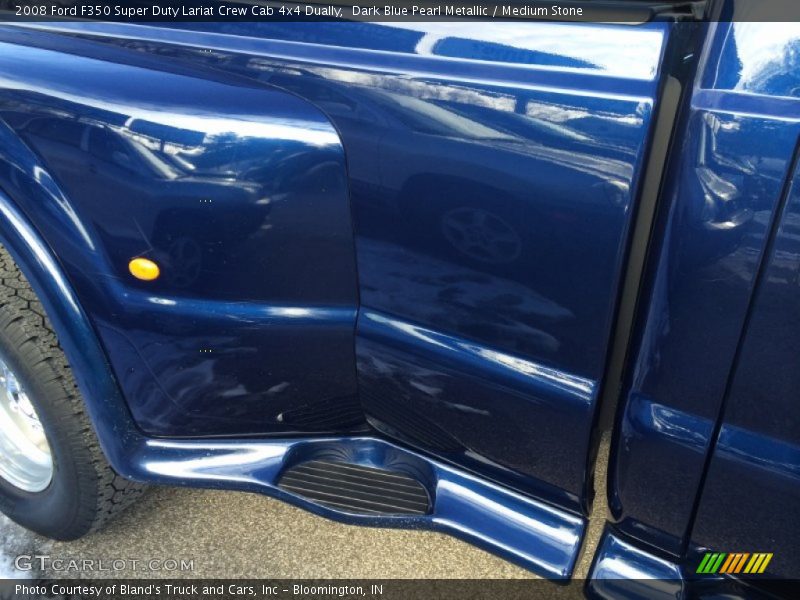 Dark Blue Pearl Metallic / Medium Stone 2008 Ford F350 Super Duty Lariat Crew Cab 4x4 Dually