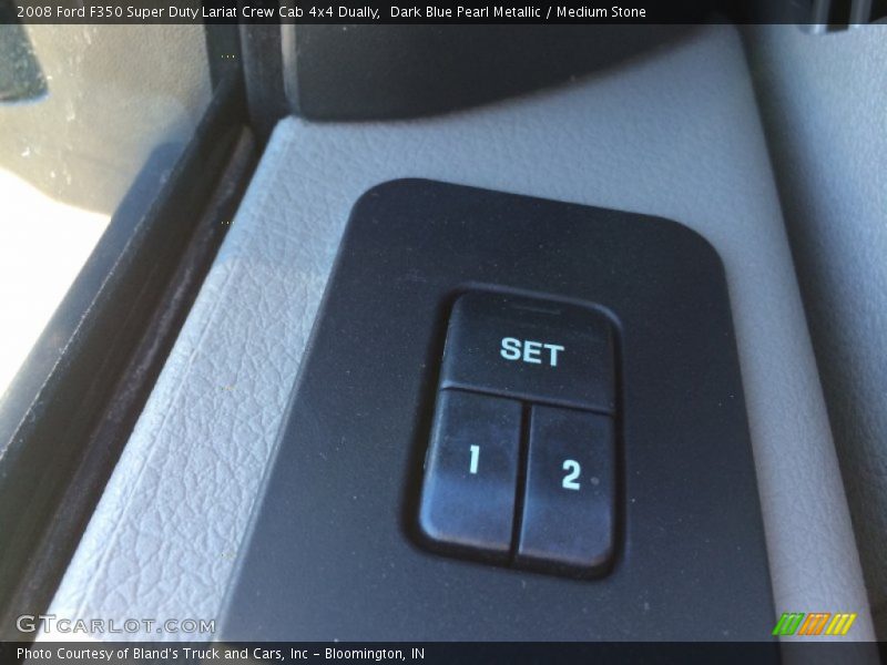 Dark Blue Pearl Metallic / Medium Stone 2008 Ford F350 Super Duty Lariat Crew Cab 4x4 Dually