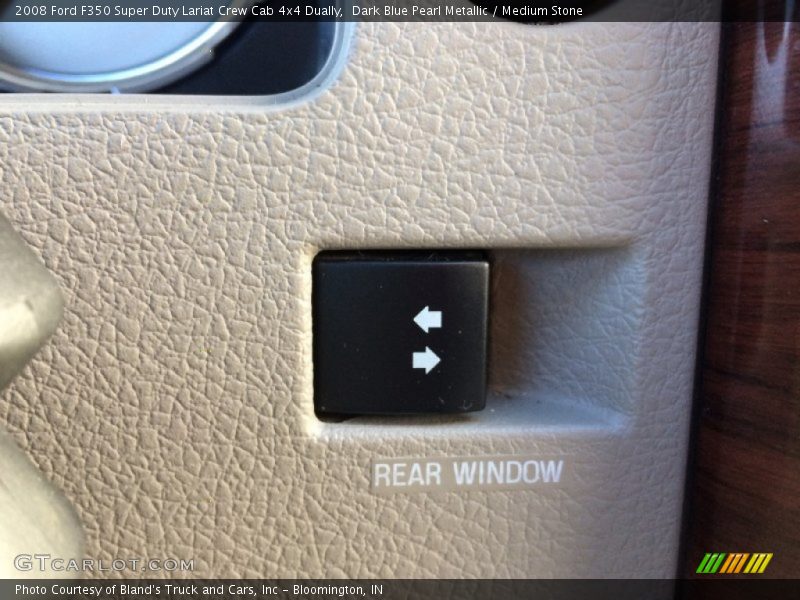 Dark Blue Pearl Metallic / Medium Stone 2008 Ford F350 Super Duty Lariat Crew Cab 4x4 Dually