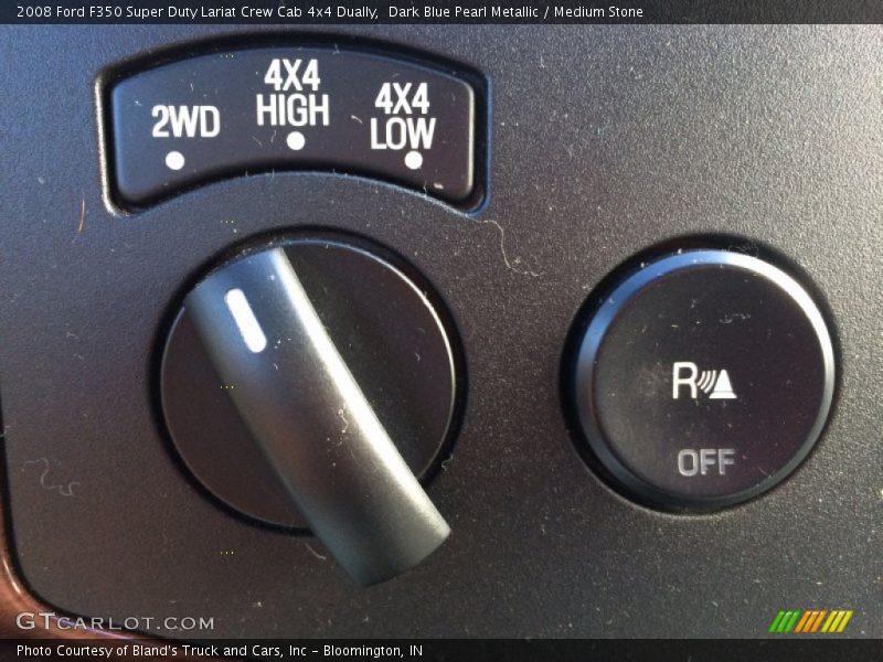 Dark Blue Pearl Metallic / Medium Stone 2008 Ford F350 Super Duty Lariat Crew Cab 4x4 Dually