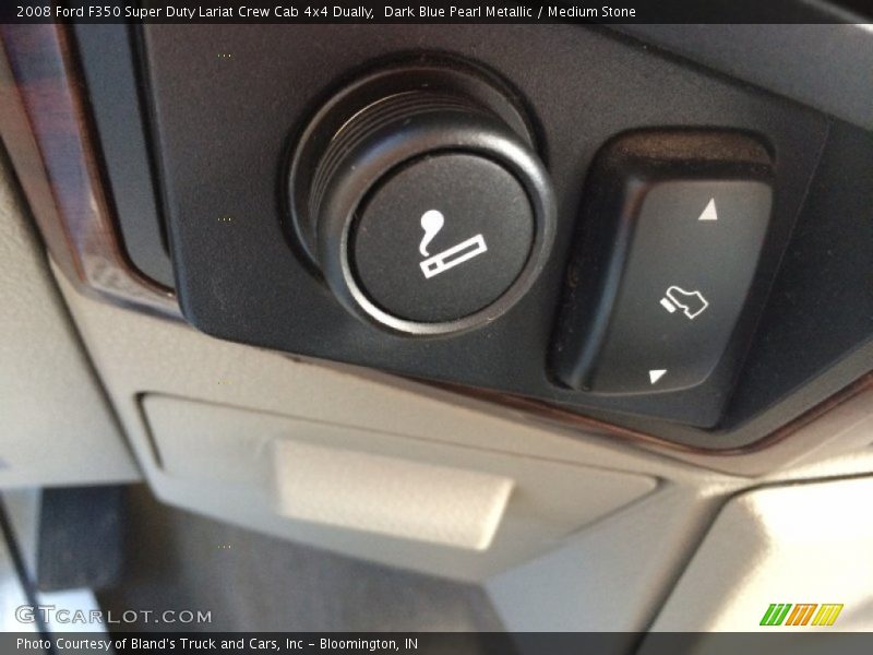 Dark Blue Pearl Metallic / Medium Stone 2008 Ford F350 Super Duty Lariat Crew Cab 4x4 Dually