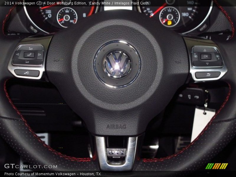 Candy White / Intelagos Plaid Cloth 2014 Volkswagen GTI 4 Door Wolfsburg Edition