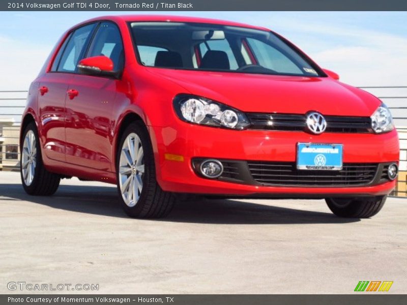 Tornado Red / Titan Black 2014 Volkswagen Golf TDI 4 Door