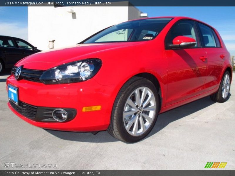 Tornado Red / Titan Black 2014 Volkswagen Golf TDI 4 Door
