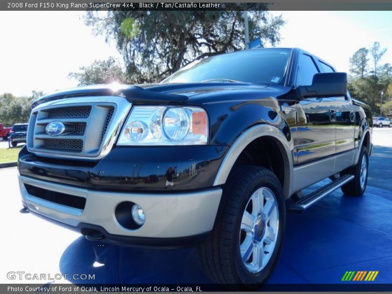 Black / Tan/Castaño Leather 2008 Ford F150 King Ranch SuperCrew 4x4