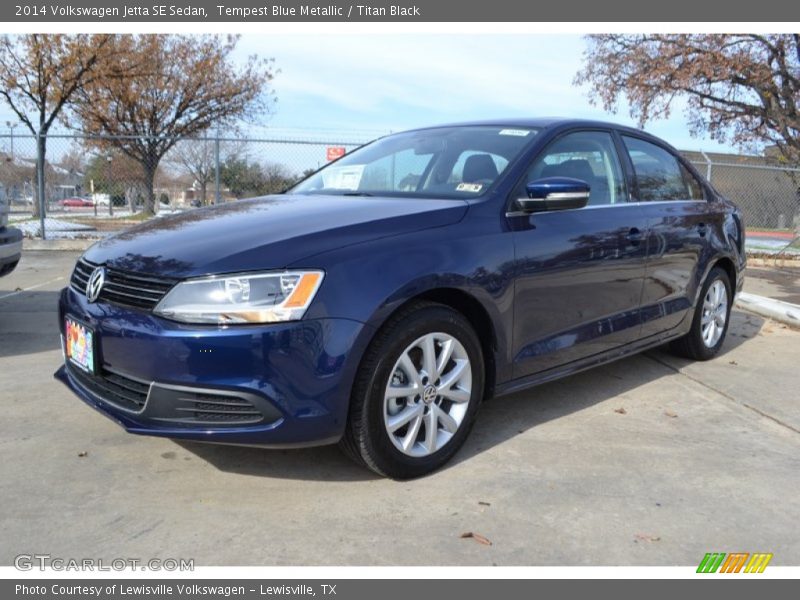 Tempest Blue Metallic / Titan Black 2014 Volkswagen Jetta SE Sedan