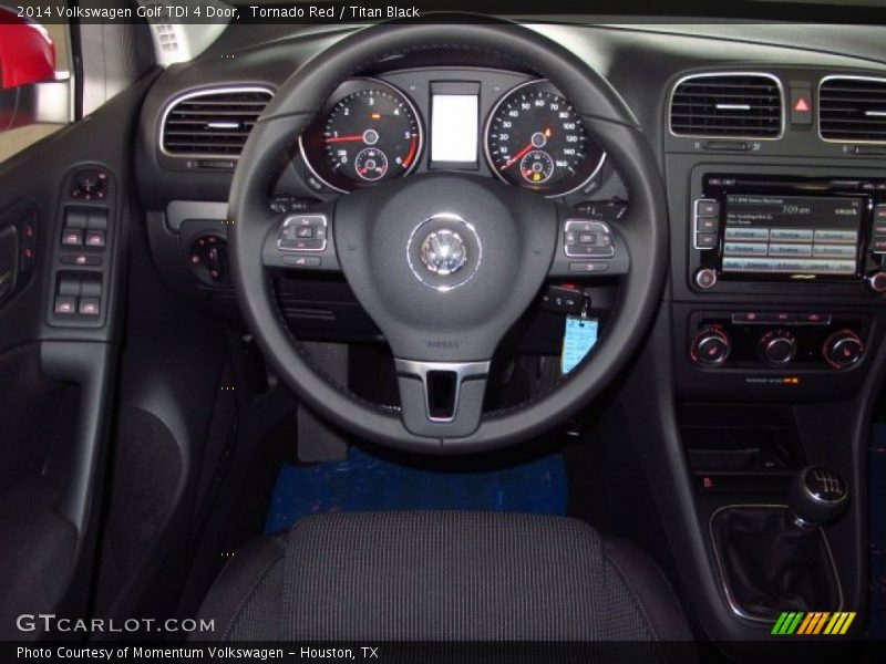 Tornado Red / Titan Black 2014 Volkswagen Golf TDI 4 Door