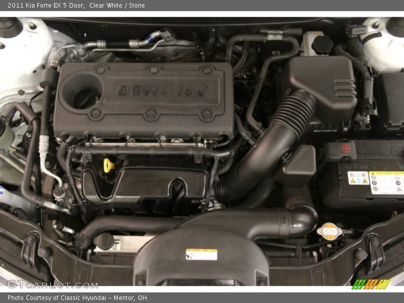 Clear White / Stone 2011 Kia Forte EX 5 Door