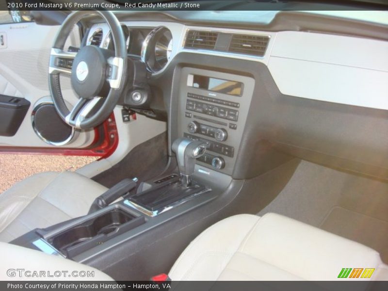 Red Candy Metallic / Stone 2010 Ford Mustang V6 Premium Coupe