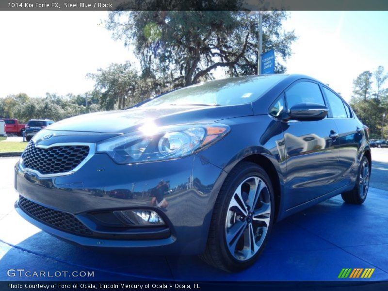 Steel Blue / Black 2014 Kia Forte EX