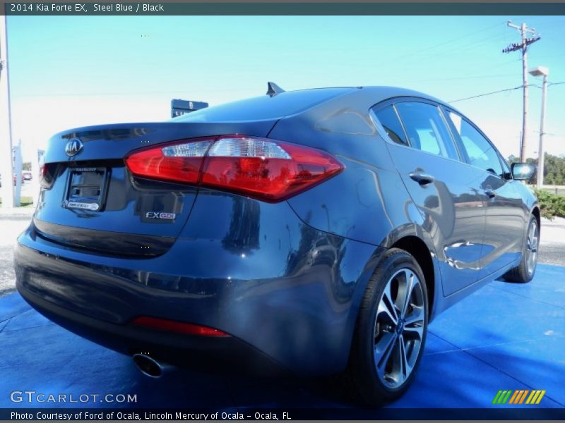 Steel Blue / Black 2014 Kia Forte EX