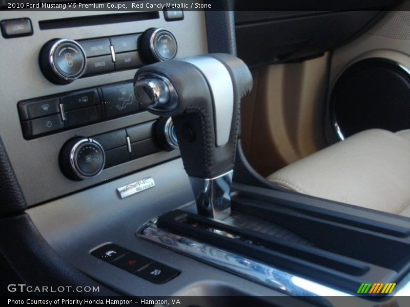 Red Candy Metallic / Stone 2010 Ford Mustang V6 Premium Coupe