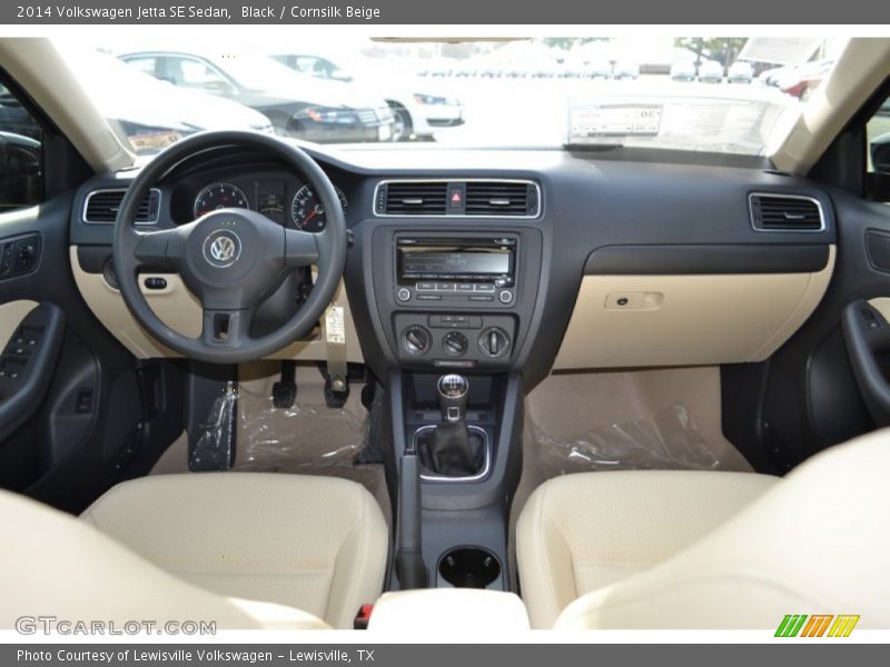 Black / Cornsilk Beige 2014 Volkswagen Jetta SE Sedan