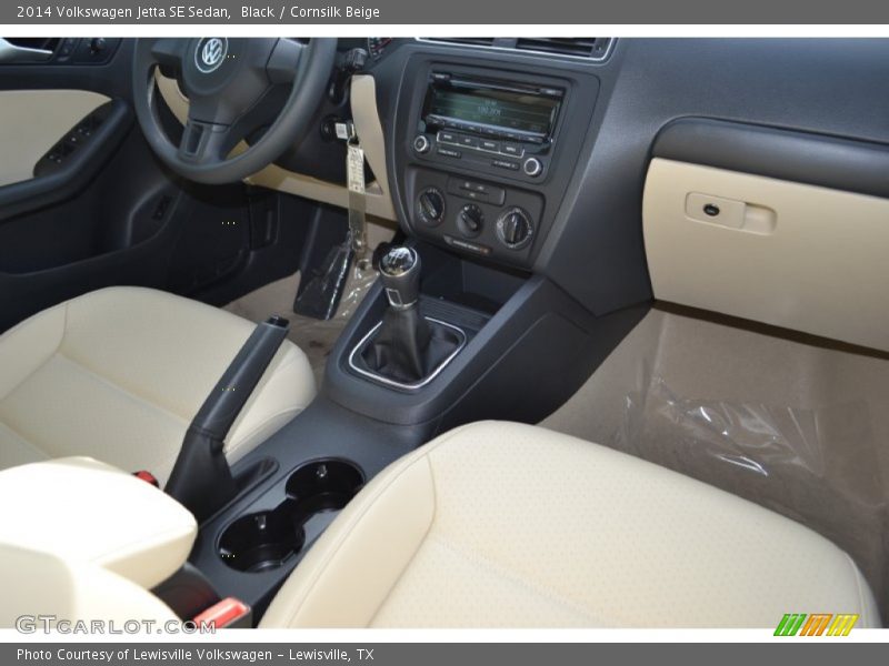 Black / Cornsilk Beige 2014 Volkswagen Jetta SE Sedan