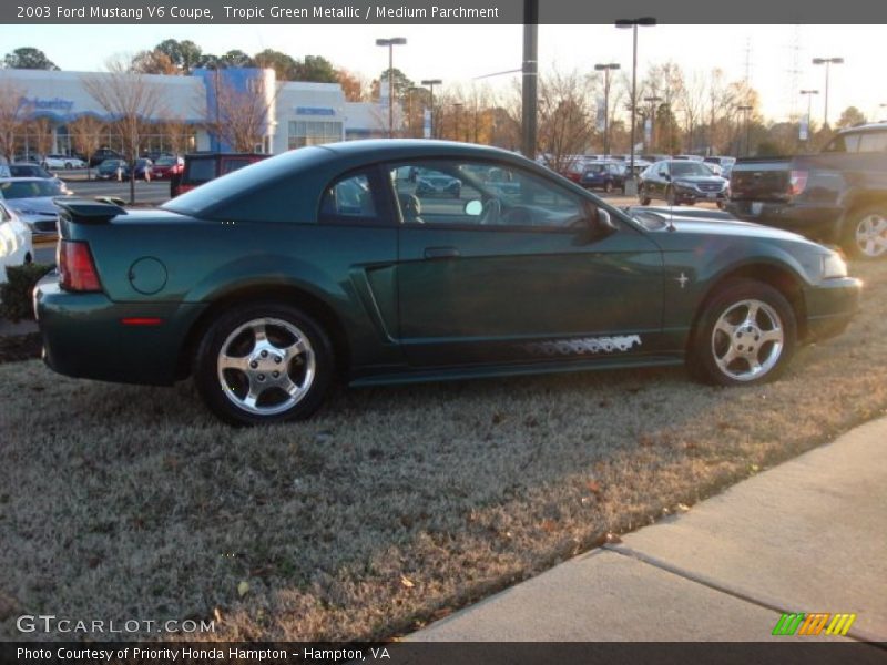 Tropic Green Metallic / Medium Parchment 2003 Ford Mustang V6 Coupe