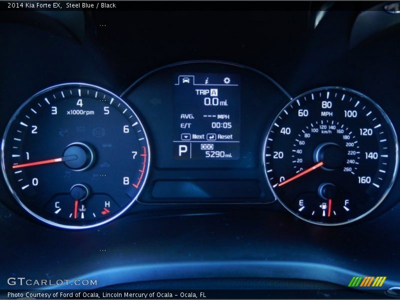 Steel Blue / Black 2014 Kia Forte EX