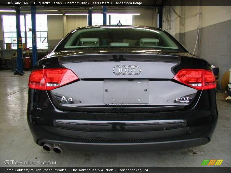 Phantom Black Pearl Effect / Cardamom Beige 2009 Audi A4 2.0T quattro Sedan