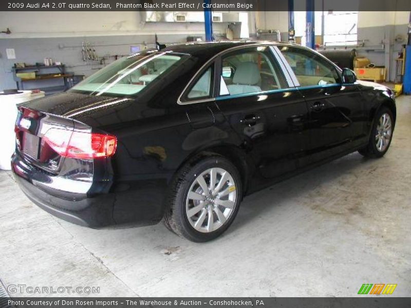 Phantom Black Pearl Effect / Cardamom Beige 2009 Audi A4 2.0T quattro Sedan