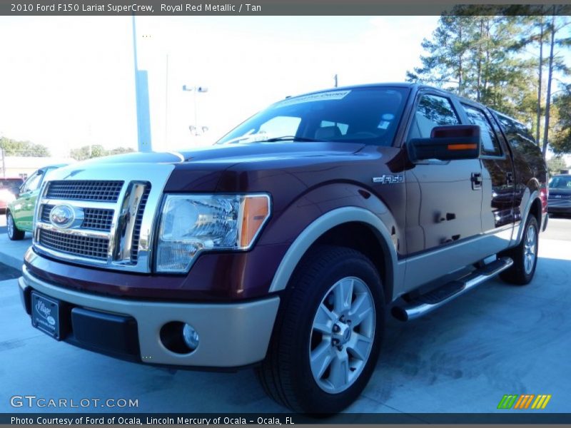 Royal Red Metallic / Tan 2010 Ford F150 Lariat SuperCrew
