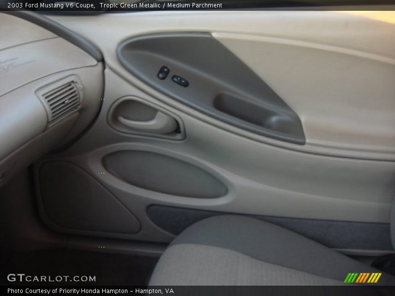 Tropic Green Metallic / Medium Parchment 2003 Ford Mustang V6 Coupe